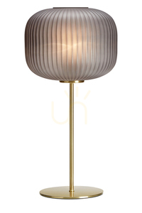 Bordslampa Markslojd Sober 107820 rökfärgat glas borstad mässing 50 cm small 0