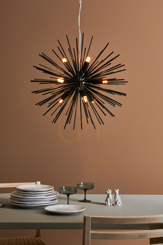 Kontrollera Pendant Light Markslöjd SOLEIL 9-Light Black Metal 108048