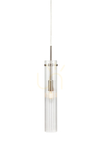 Pendant Light Markslöjd Tubo 108112 Steel Transparent Glass small 0