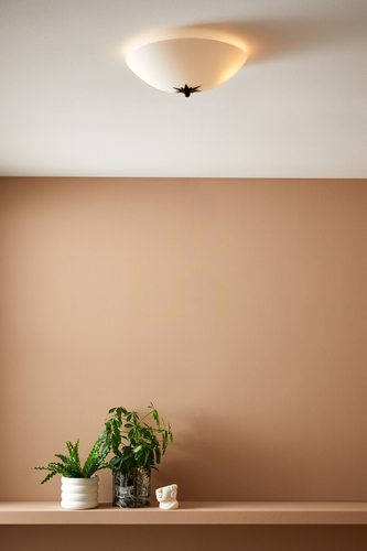 Kontrollera Plafond Markslojd ROSE 35 cm vit/svart glas metall 108207