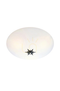 Plafond Markslojd ROSE 108208 vit/svart 43 cm metall glas small 0