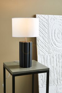 Bordslampa Markslöjd Column 108221 svart/vit keramik 44 cm small 1