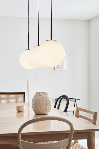 Kontrollera Pendant Light Markslöjd Dione 3-Light White/Black Metal Glass 108269