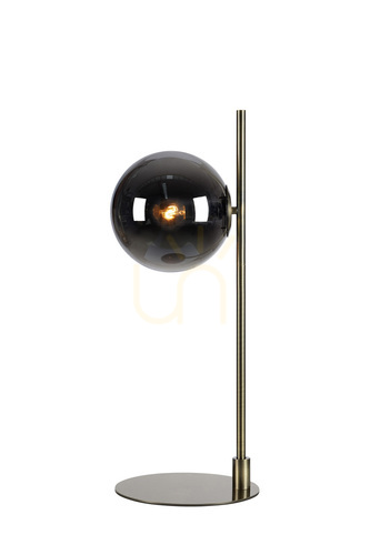 Kontrollera Bordslampa Markslöjd Dione 108272 antik metall med rökigt glas