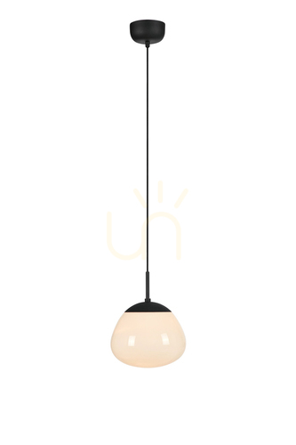 Kontrollera Pendellampa Markslöjd Rise 108295 svart/vit glas metall 25 cm