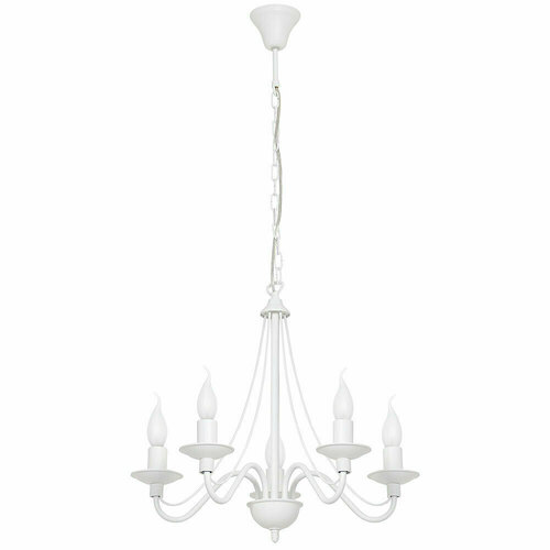Kontrollera Ljuskrona Aldex Rose 5 Vit Metall E14 50 cm SKU 397F