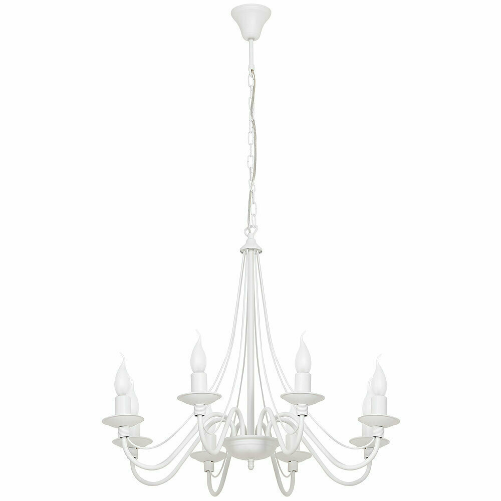 Ljuskrona Aldex Rose 8 Vit 65 cm E14 SKU 397P
