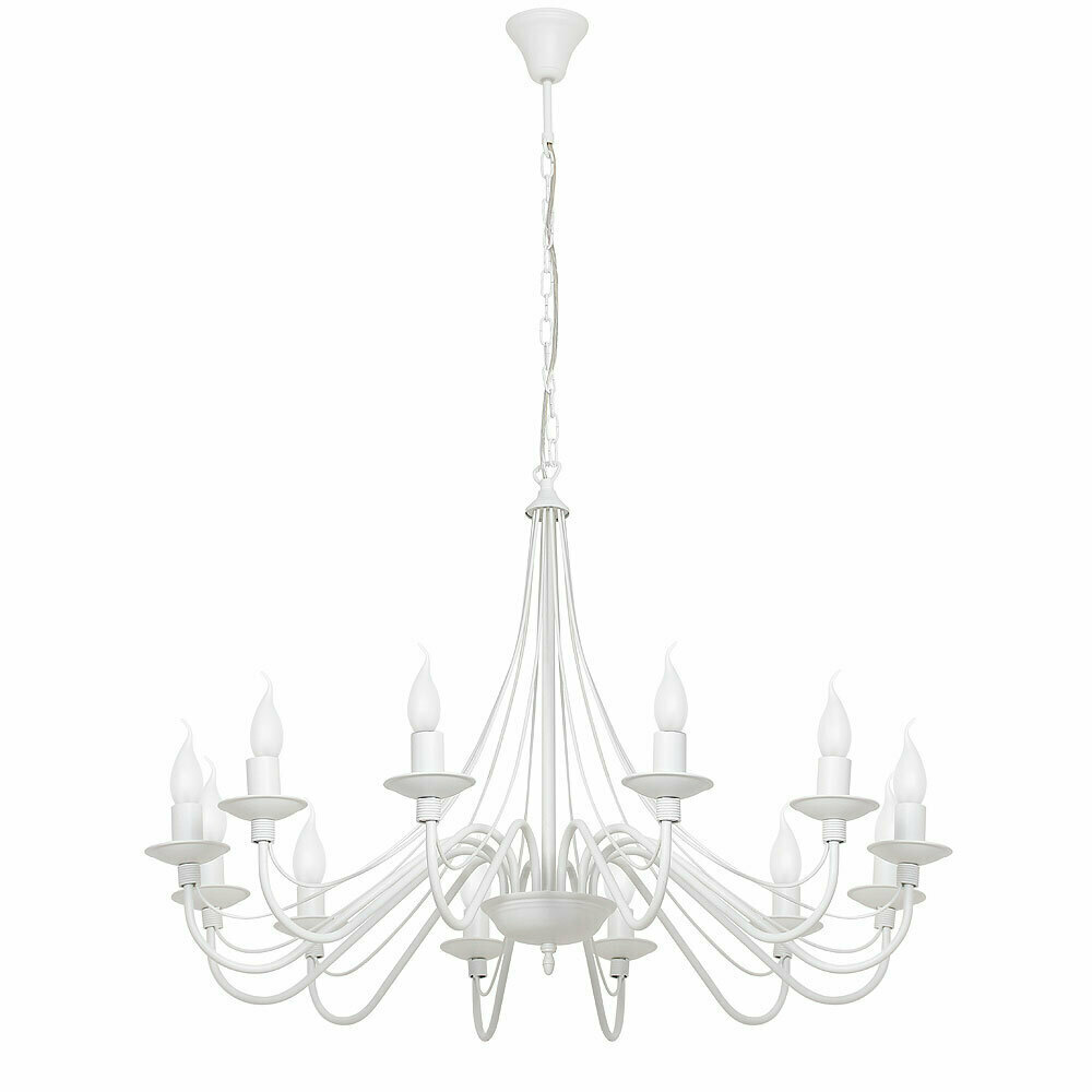 Ljuskrona Aldex Rose 12 Vit Metall 85 cm 397R