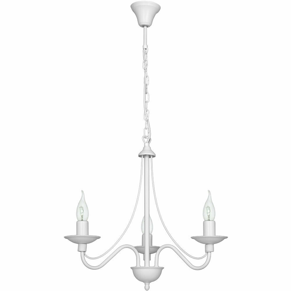 Ljuskrona Aldex Rose 3 vit metall E14 50 cm SKU 397E