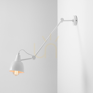 Plafond Aldex Aida White med justerbar arm, vit metall, E27, skärm 14 cm, 814PL_G small 1