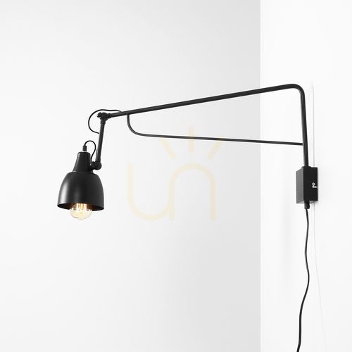 Kontrollera Vägglampa Aldex SOHO WALL 2 BLACK 1002D1 tvåarmad ledad 2xE27 mattsvart