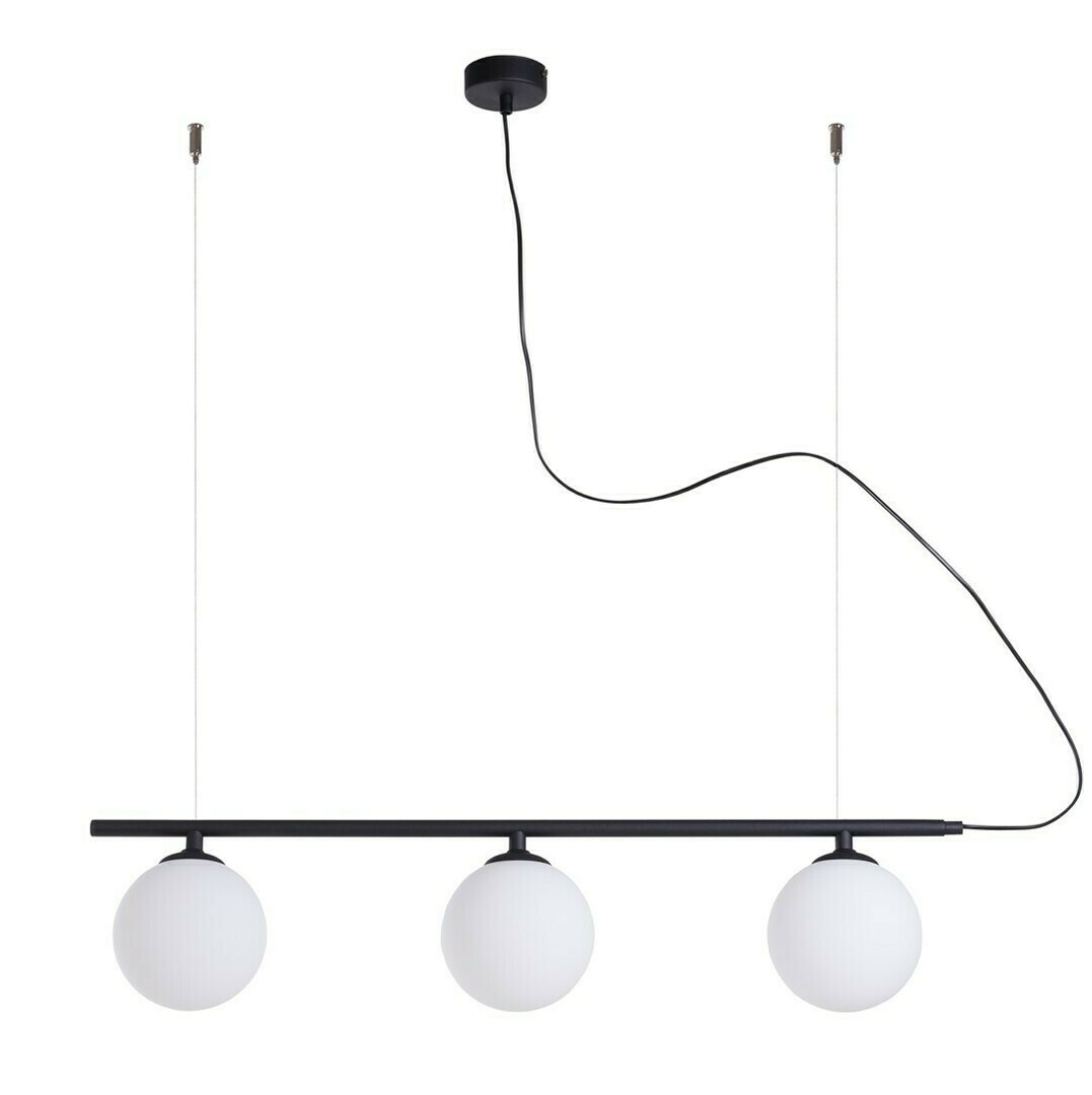 Pendellampa Aldex Beryl 3 svart glas 80 cm E14 1006E_1