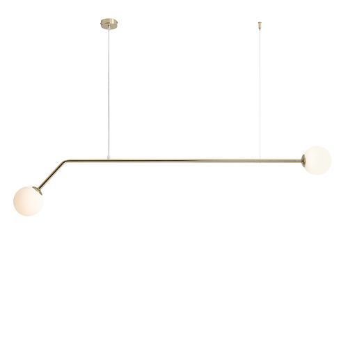 Kontrollera Pendant Light Aldex Gold 2xE14 150 cm SKU 1064H30