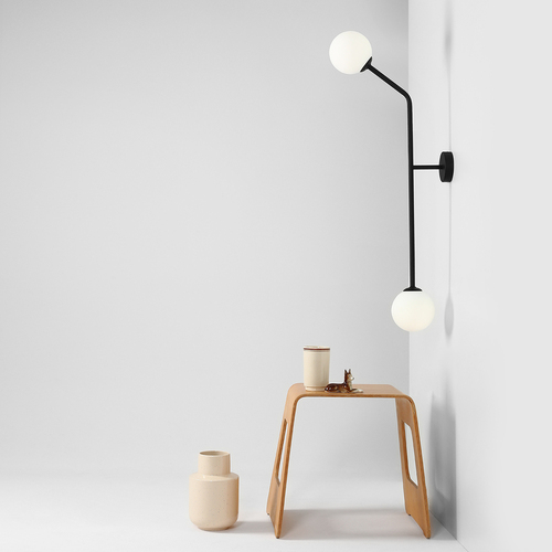 Kontrollera Vägglampa Aldex Pure Black Vertikal 2xE14 1064D1_2