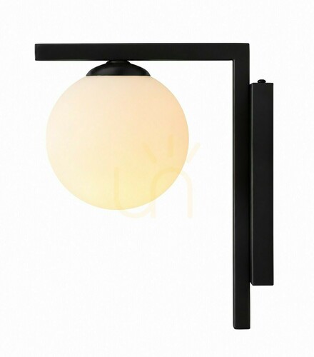 Kontrollera Vägglampa Aldex Zac Black metall/glas E14 1038C1_2