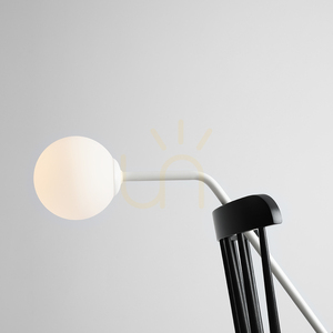 Aldex Pure White bordslampa i metall och glas, vit, 62 cm, E14, 1064B small 2