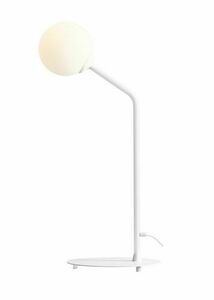 Aldex Pure White bordslampa i metall och glas, vit, 62 cm, E14, 1064B small 0