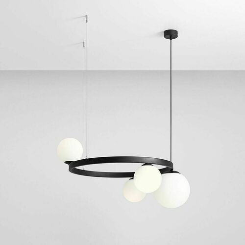 Kontrollera Taklampa Aldex Garda svart 4 ringar 1099L1_R