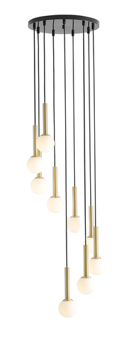 Kontrollera Pendant Light Aldex Riu 9 Svart 1103N1