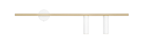 Kontrollera Vägglampa Aldex Trevo 2 vit mässing höger 1097D40_2