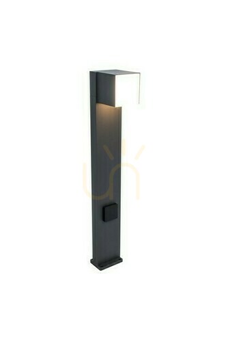 Kontrollera Ljusstolpe Lutec CUBA LED 12W antracit 75 cm utomhus aluminium 7193805118