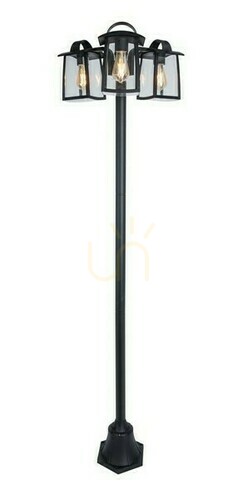 Kontrollera Ljusstolpe Lutec Kelsey svart aluminium 3 ljuspunkter 191 cm 7273606012