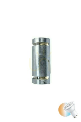 Kontrollera Utomhusvägglampa Lutec RAN silver 2-ljus LED dimbar 25,4 cm 5011701461