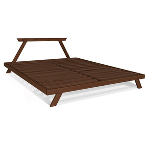 Dubbelsäng WoodMan Allegro 140x200 massiv bok, valnöt WUA-00796 small 1