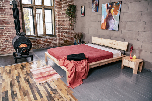 Kontrollera WoodMan LOFT dubbelsäng 140 × 200 i bokträ, naturlig linolja, WUA-01249