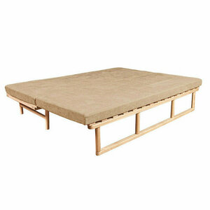 Soffa WoodMan Le MAR beige bokträ liggande 101225 small 3