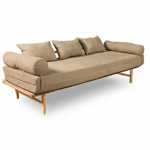 Soffa WoodMan Le MAR beige bokträ liggande 101225 small 0