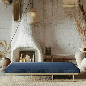 Bäddsoffa WoodMan Le MAR blå massivt bokträ 201 cm WUA-01379 small 2