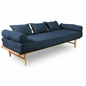 Bäddsoffa WoodMan Le MAR blå massivt bokträ 201 cm WUA-01379 small 1