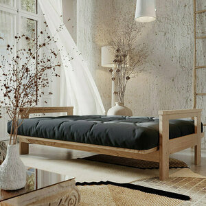 Bäddsoffa WoodMan Mexico grå massiv bokträ 210x105/145 cm 100625 small 2
