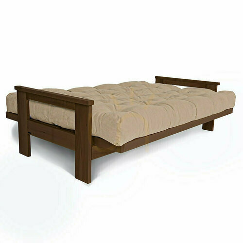 Kontrollera Bäddsoffa WoodMan beige valnöt bokträ WUA-00637