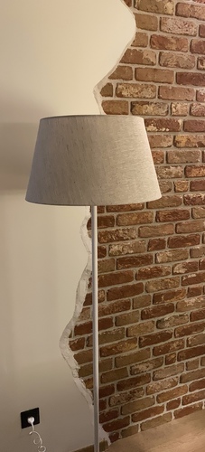 Kontrollera ALLAN LEN E27 golvlampa - vit, lampskärm av naturligt linne 168cm - LUNARES
