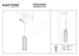 ANTIC taklampa MOD302PL-01GR Maytoni small 4