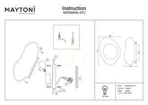Vägglampa MABELL MOD306WL-01C Maytoni small 3
