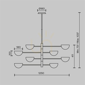 MOLLIS taklampa MOD126PL-08B Maytoni small 8
