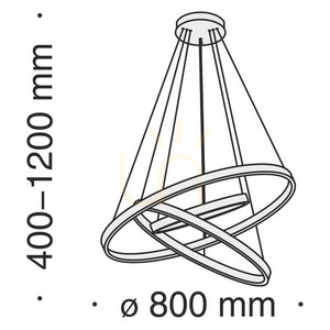 RIM pendellampa 3 ringar Ø80 cm 115W 4000K mässing MOD058PL-L100BS4K Maytoni small 8