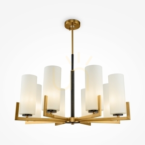 Maytoni Fortano MOD089PL-08BS ljuskrona, svart och mässingsfärgad, 8 × E27, Ø76 cm small 0