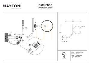 RENDEZ-VOUS vägglampa MOD109WL-01BS Maytoni small 6