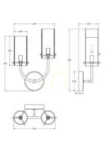 Vägglampa ARCO MOD223WL-02BS1 Maytoni small 6