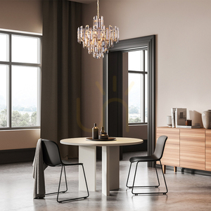 Kristallkrona Maytoni Flare DIA200PL-06G 6xE14 guld Ø48,8 cm höjd 68,7-154,2 cm small 1