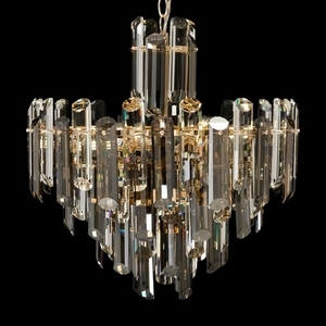 Kristallkrona Maytoni Flare DIA200PL-06G 6xE14 guld Ø48,8 cm höjd 68,7-154,2 cm small 5