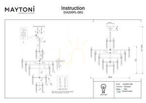 FLARE taklampa DIA200PL-08G Maytoni small 2