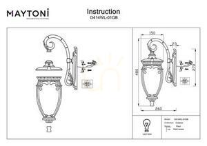 FLEUR vägglampa för utomhusbruk O414WL-01GB IP44 Maytoni small 5