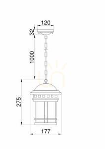 SALAMANCA taklampa för utomhusbruk O031PL-01BR IP44 Maytoni small 5