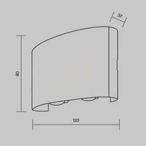 STRATO vägglampa O417WL-L4B3K IP54 Maytoni small 8