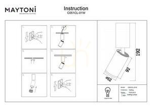 Vit takspotlight Maytoni Focus S C051CL-01W, 1×GU10 small 5